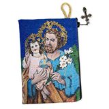 St. Joseph Tapestry Rosary Pouch 5-3/8" x 4"