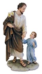 St. Joseph and Child 8.25" Statue, Full Color