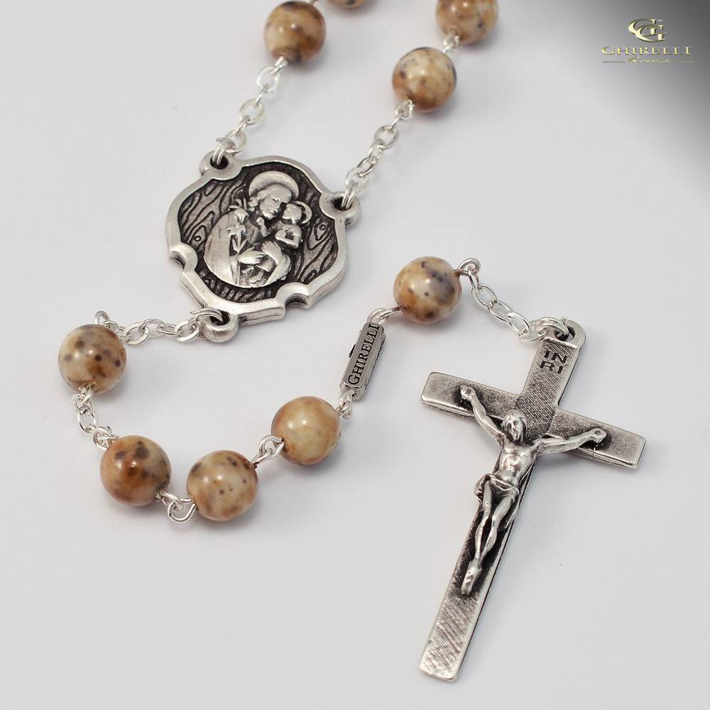 antique silver rosary