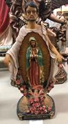 Heaven's Majesty St. Juan Diego with Our Lady of Guadalupe 24" Statue