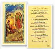 St. Juan Diego Laminated Prayer Card
