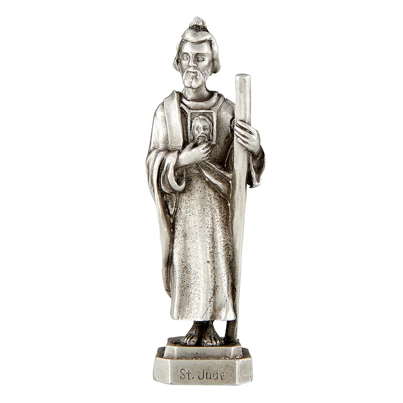 St. Jude 3.5" Pewter Statue 
