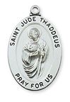 St. Jude Sterling Silver Medal on 20" Chain