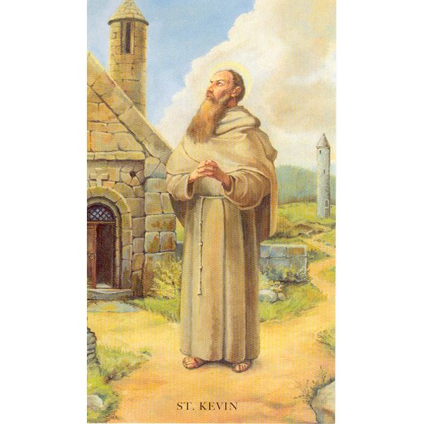 St. Kevin Paper Prayer Card, Pack of 100 