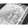 St. Louis - Stainless Steel Framed Map