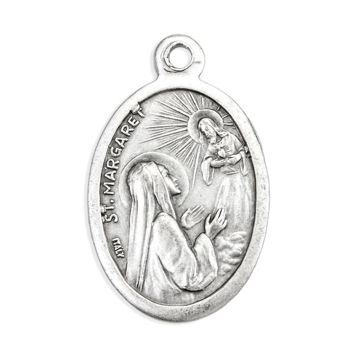 St. Margaret 1" Oxidized Medal - 25/Pack *SPECIAL ORDER - NO RETURN*