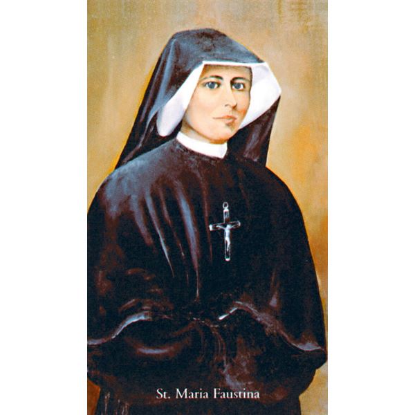 St. Maria Faustina Paper Prayer Card, Pack of 100