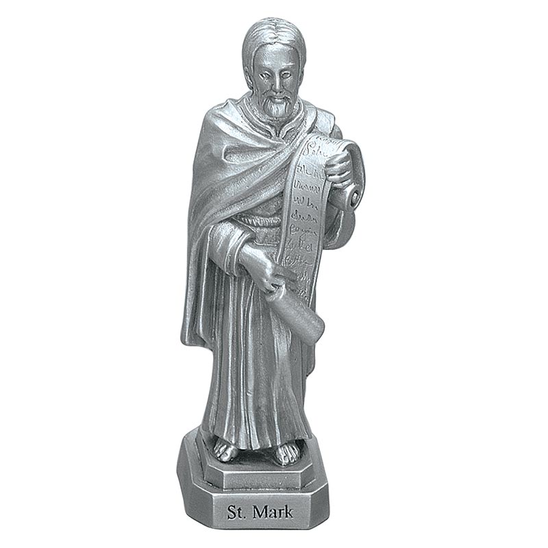 St. Mark 3.5" Pewter Statue 