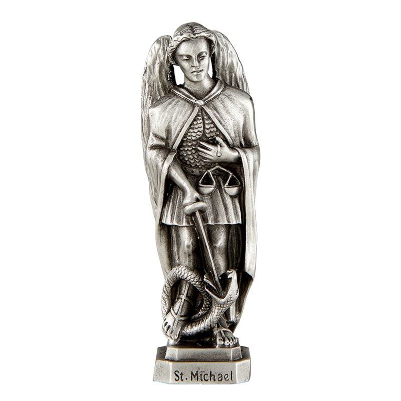 St. Michael 3.5" Pewter Statue 