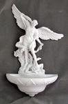 St. Michael 9" Holy Water Font, White
