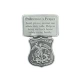 2-5/8 Inch Pewter St. Michael Policemans Prayer Visor Clip