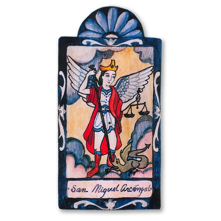 St. Michael Patron of Soldiers, Police, Children and Protection Handmade Mini Plaque