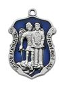 St. Michael Pewter Police Medal on 24" Chain