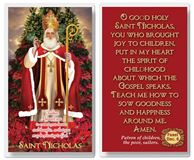St. Nicholas 2.5" x 4.5" Laminated Prayer Card