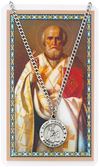 St. Nicholas Pendant and Laminated Holy Card