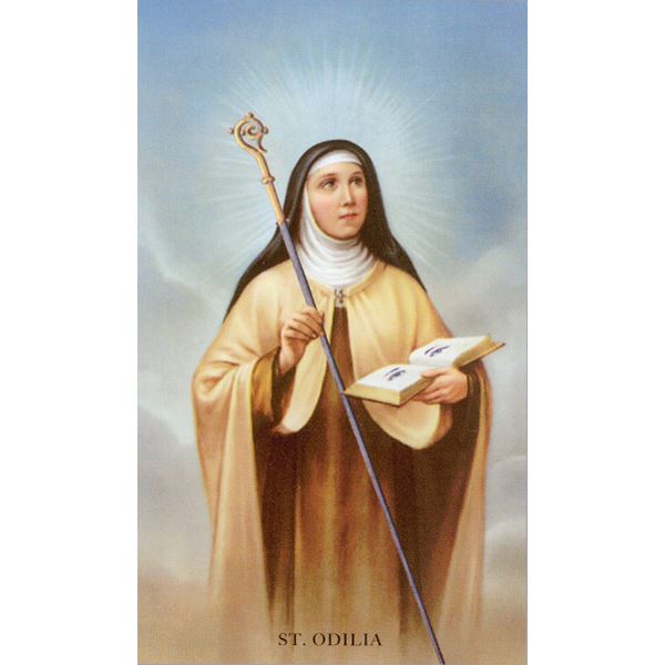 St. Odilia Paper Prayer Card, Pack of 100