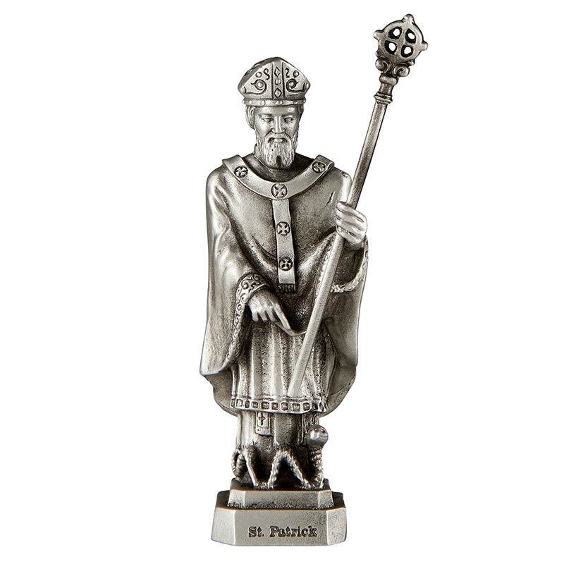 St. Patrick 3.5" Pewter Statue 
