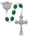 St. Patrick Rosary with Green Shamrock Beads