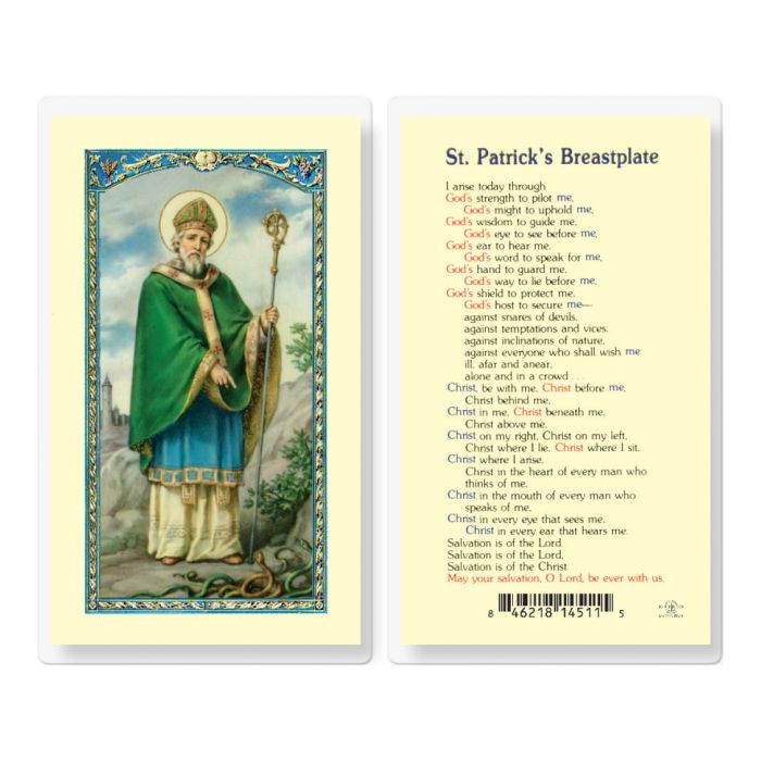 Saint Patrick Breastplate Laminated Prayer Card