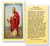 St. Paul Prayer For Patience Holy Card