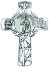St. Peregrine Pewter Wall Cross