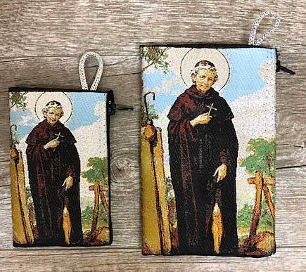 St. Peregrine Woven Pouch from Turkey