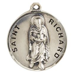 St. Richard Sterling Silver Pendant on 20" Chain