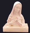 St. Rita 7" Alabaster Bust from Italy