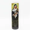 St. Rita of Cascia 8" Flickering LED Flameless Prayer Candle with Timer