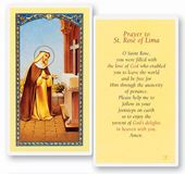 St. Rose Of Lima Laminated Prayer Card