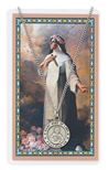 St. Rose of Lima Pewter Necklace and Holy Card Set