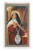 St. Teresa of Avila Pewter Medal on 18" Chain & Laminated Holy Card