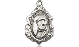 St. Teresa of Calcutta Sterling Silver Fancy Medal Only