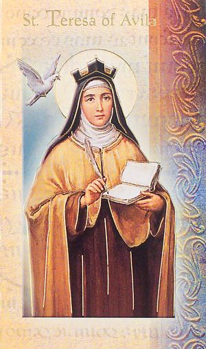 St. Theresa D'Avila Biography Card 