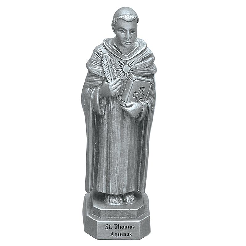 St. Thomas Aquinas 3.5" Pewter Statue 