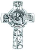 St. Thomas Aquinas Pewter Wall Cross