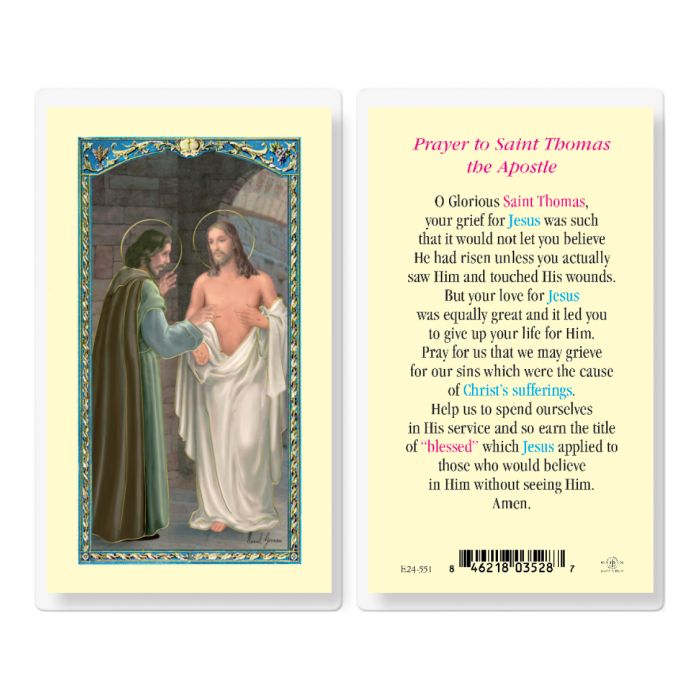 Saint Thomas the Apostle Holy Card