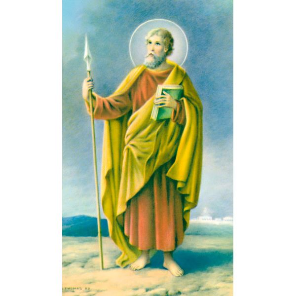 St. Thomas the Apostle Paper Prayer Card, Pack of 100 