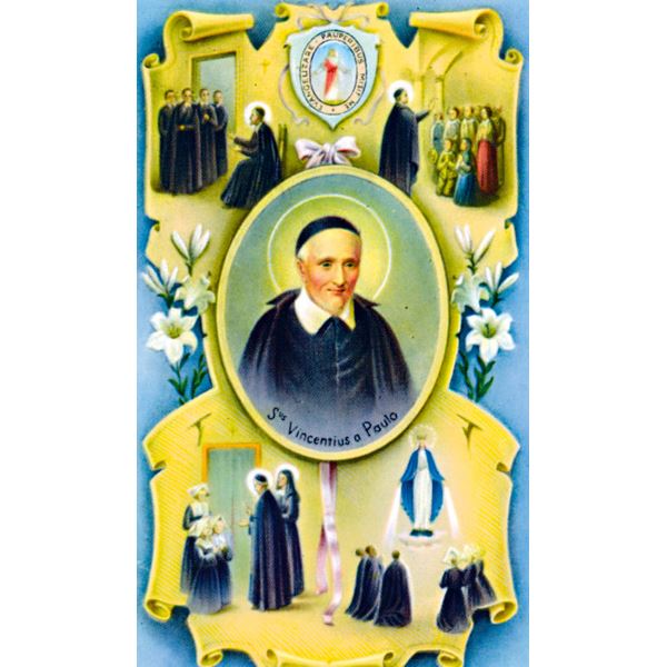 St. Vincent de Paul Paper Prayer Card, Pack of 100