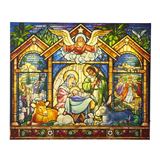Stain Glass Look Nativity 24" Lighted Picture