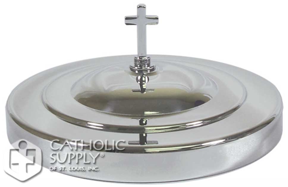 Stainless Steel Communion Bread Plate Cover - Silver Finish