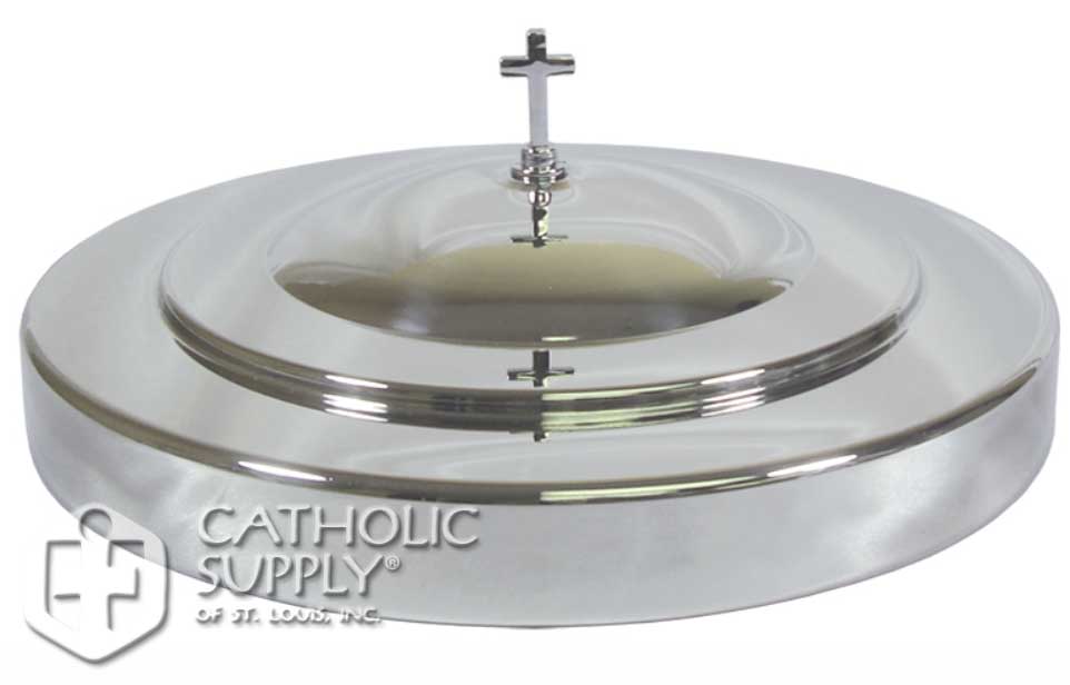 Stainless Steel Communion Cup Tray Cover - Silver Finish