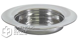 Stainless Steel Stackable Communion Bread Plate - Silver Finish