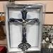 Standing 6" Crucifix with Blue Enamel