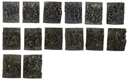 Stations of the Cross Bronze Finish, 14 Piece