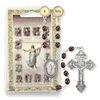 Stations of the Cross Brown Wood Bead Rosary