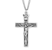 1.5" Sterling Crucifix On A 24" Stainless Chain Gift Boxed