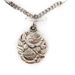 Sterling Double Slide Rose Bud Miraculous Medal on 18in Chain