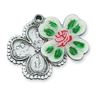 4 Way Cloisonne Sterling Silver Medal on 18" chain