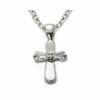 Sterling Silver Baby CZ Baquette Stone Baby Cross on Chain